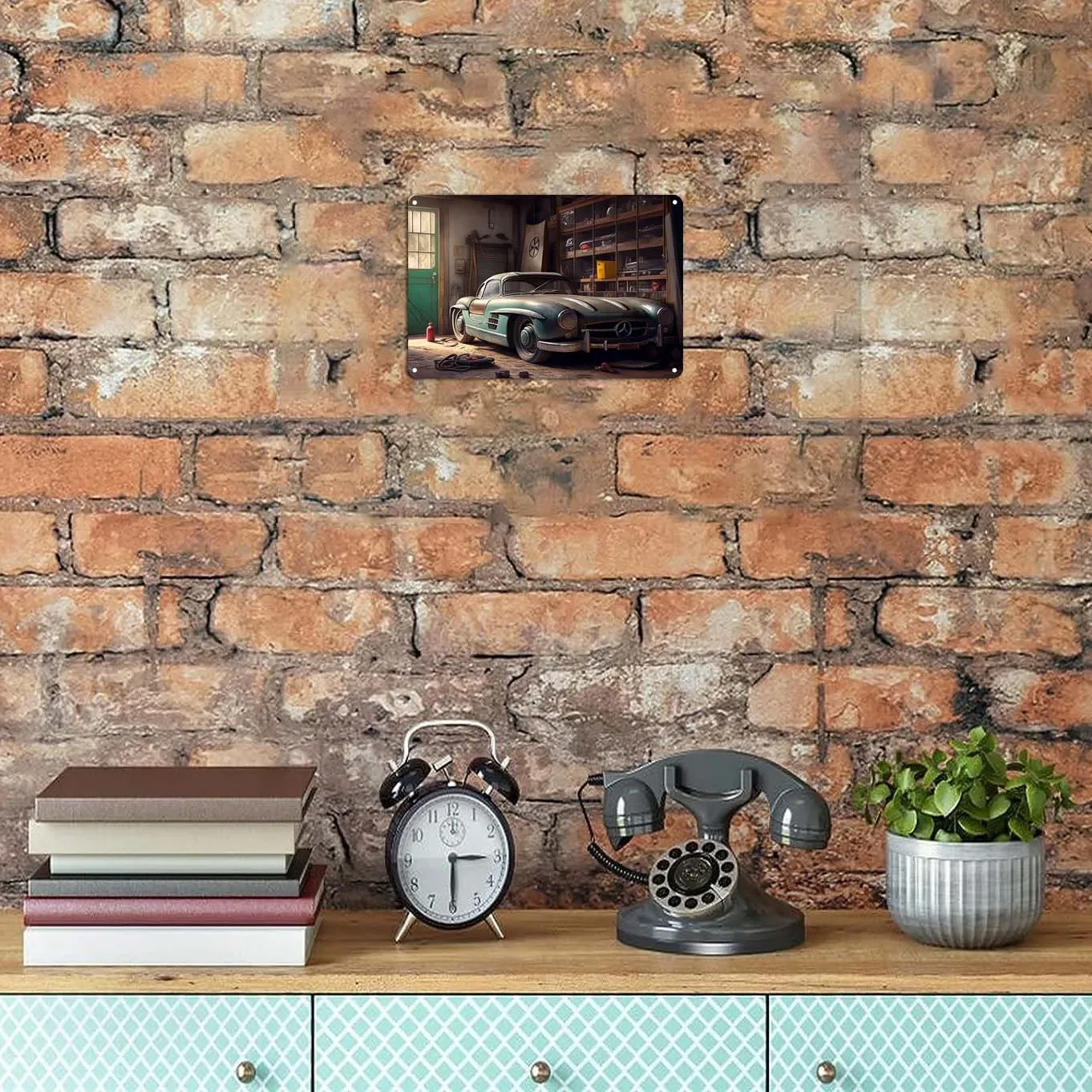 Металлические знаки украшение комнаты жестяной плакат Mercedes 300SL гараж бар игровая