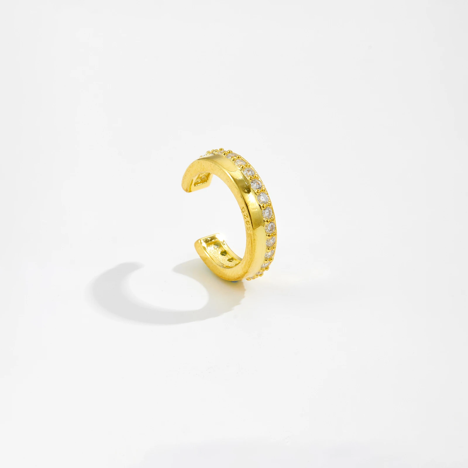 ANDYWEN стерлингового серебра 925 пробы 2023 золото C прозрачный циркон серьги с