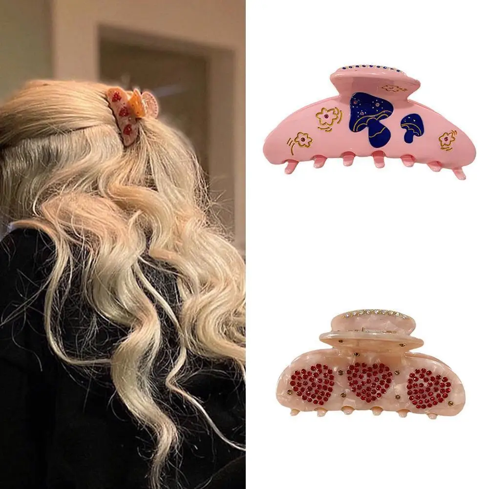 

Vintage Acetate Grab Clip Hairpin Hair Clips Big Pearl Claw Clips Bath Barrette For Women Girl Headdress Gifts Hair Accesso Z9O3