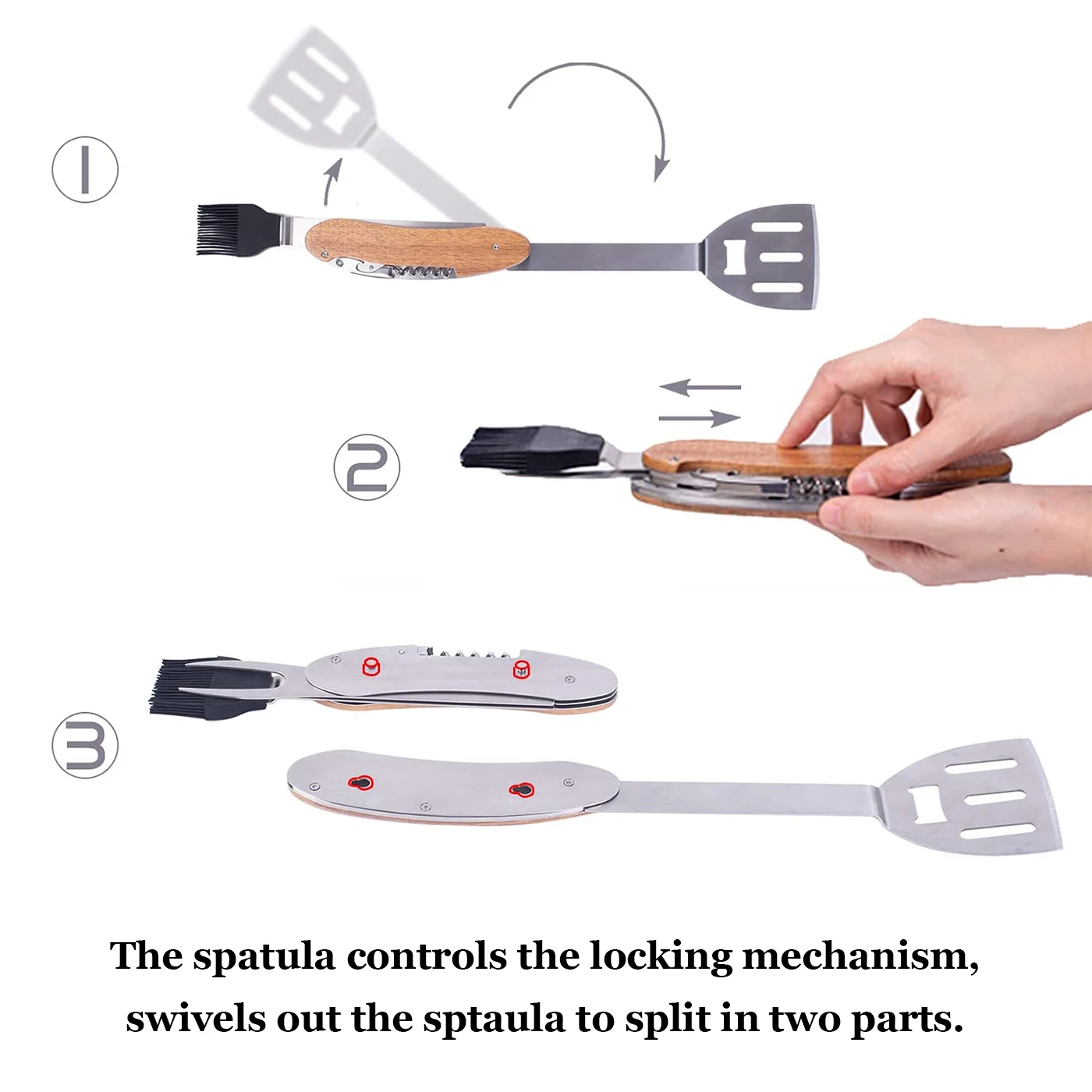 Инструменты для барбекю из нержавеющей стали прочный шпатель вилка щипцы