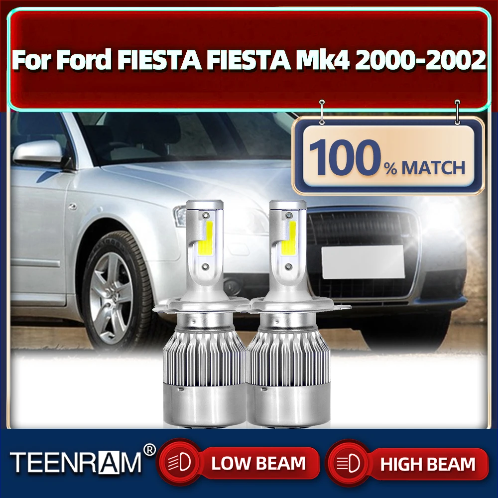 

H4 LED Headlight 120W 20000LM Car Lamps Plug And Play Car Light Bulbs 6000K White For Ford FIESTA FIESTA Mk4 2000 2001 2002