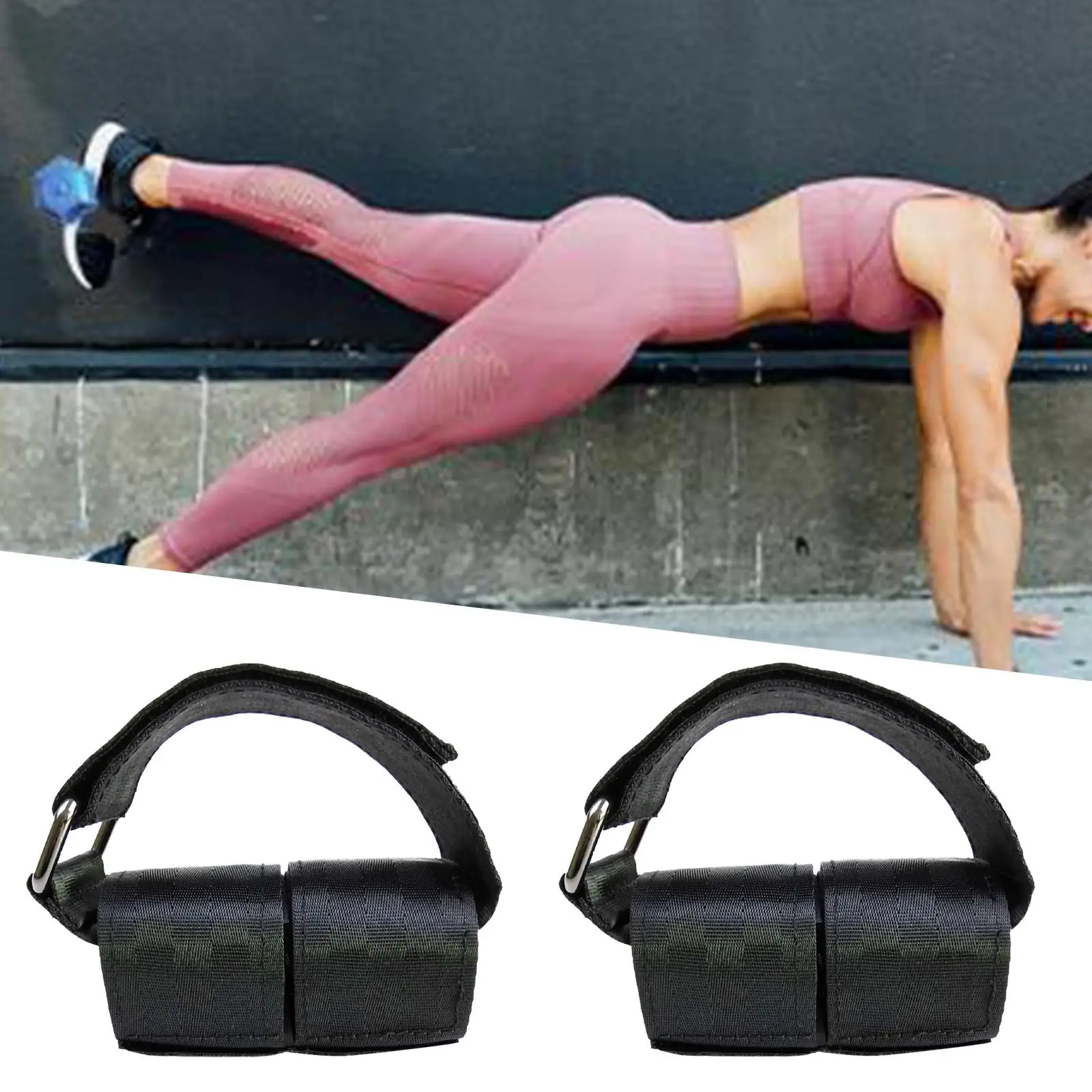 

2Pcs D Ring Ankle Wear Resistant Cable Attachment Ankle Cuffs Thigh Leg Strap