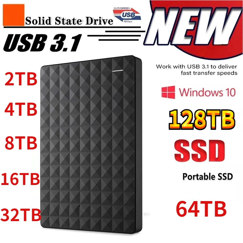 

Expansion HDD Drive Disk 500GB 2TB 4TB 128TB USB 3.0 External HDD 2.5inch Capacity External Hard Disk for Computer Portable/PS4