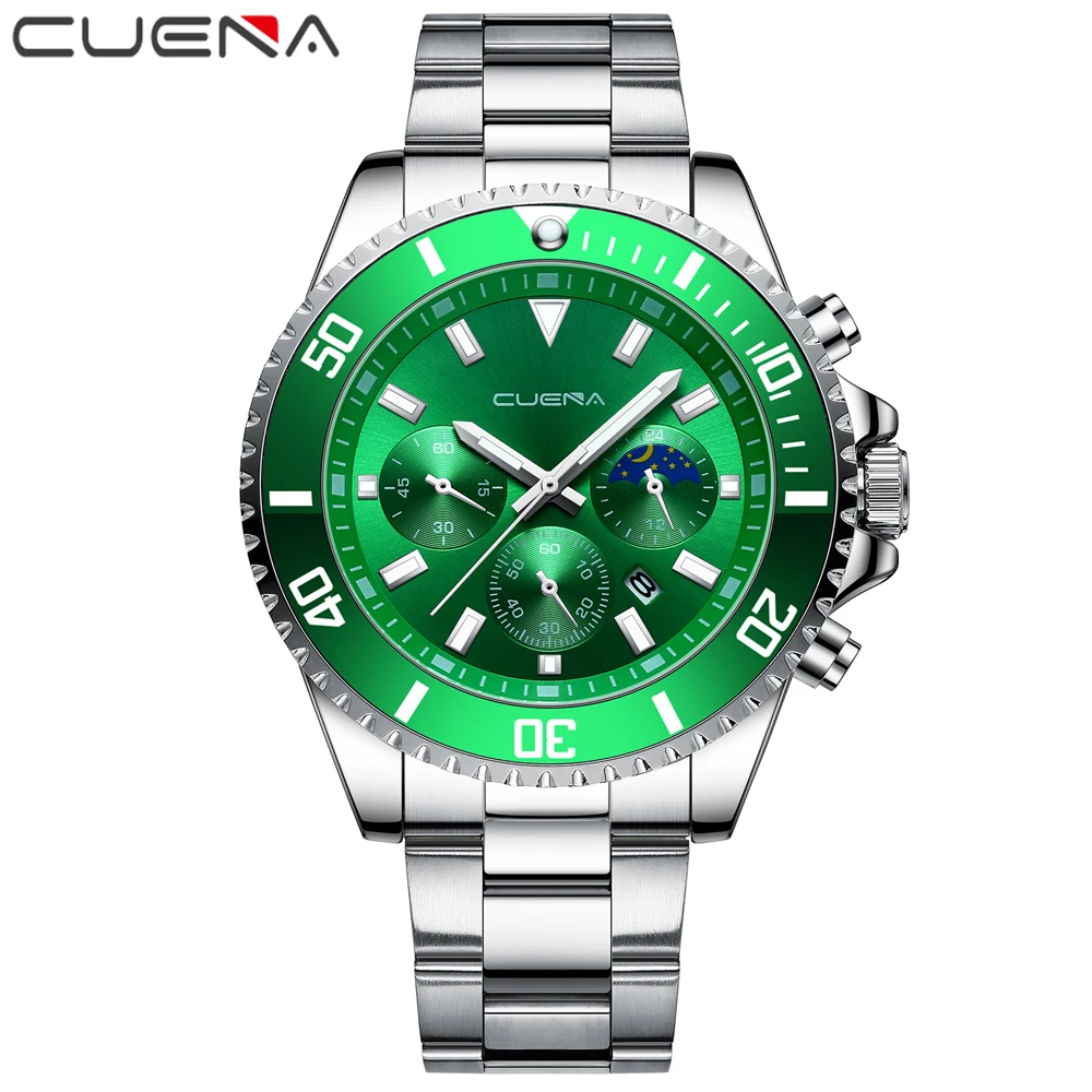 

CUENA Top Brand Luxury Fashion Watch Men 30ATM Waterproof Date Clock Sport Watches Mens Quartz Wristwatch Relogio Masculino