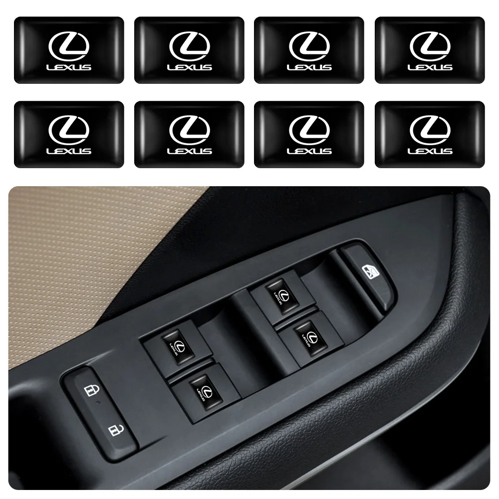 

10pcs Car Interior Decoration Steering Wheel Dashboard Epoxy Sticker Badge For LEXUS RX300 RX330 RX350 IS250 LX570 is200 is300