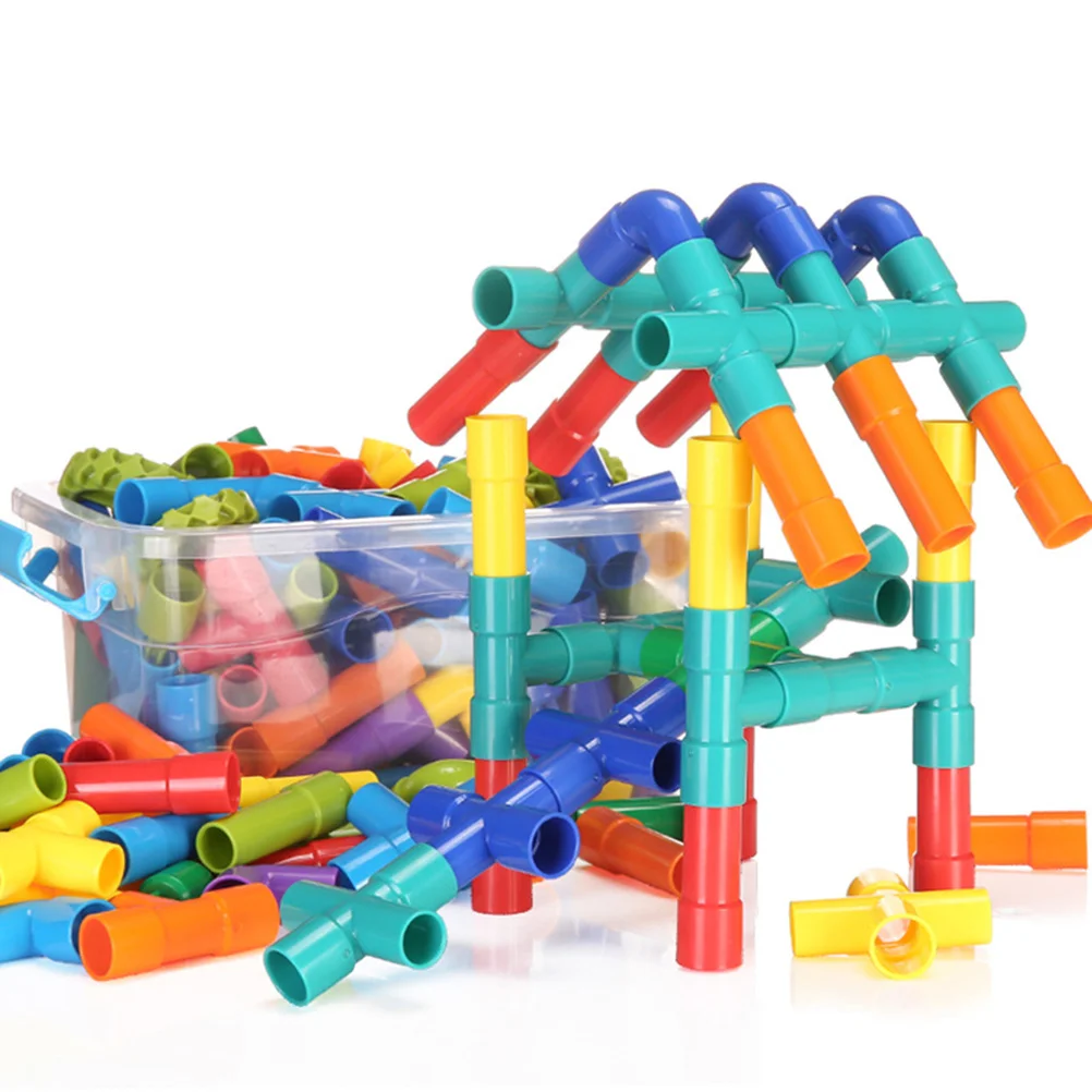 

Tube Pipe Puzzle Toy Toys Desktop Pipeline Building Blocks Educational Playthings Assembly Kids Men Women