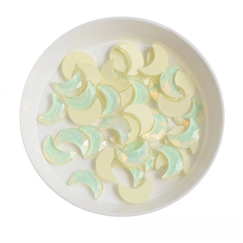 7*10 мм Moon Boutique мокко желе с плоским дном искусство для ногтей искусственное стекло