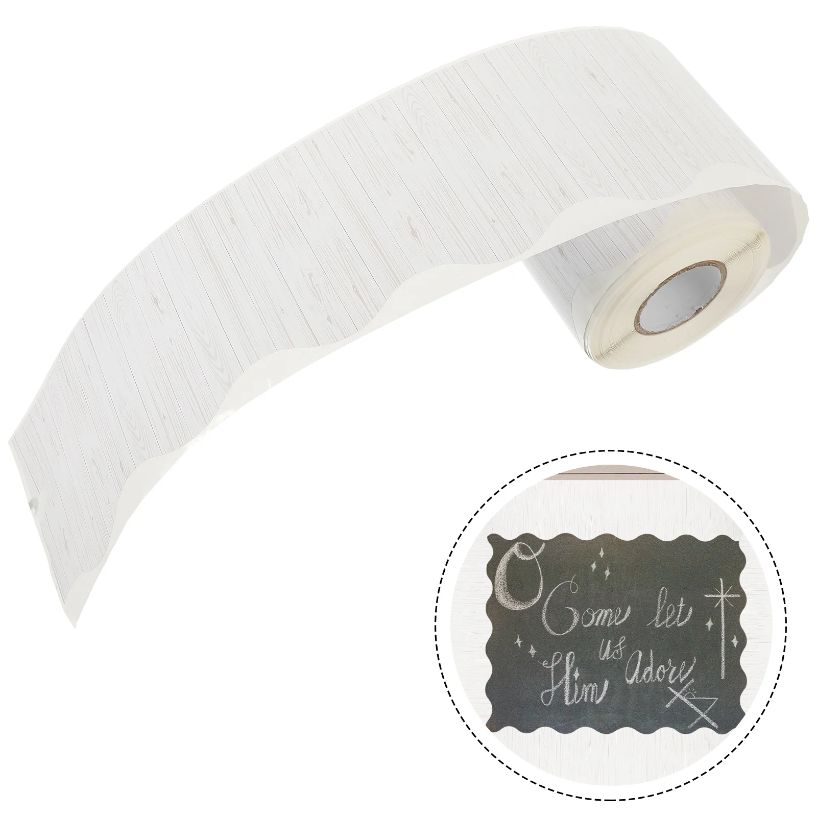 

Board Bulletin Border Trim Decorative Borders Campingdisplay Decorations Party Scalloped Decals Blackboard Sticker Black