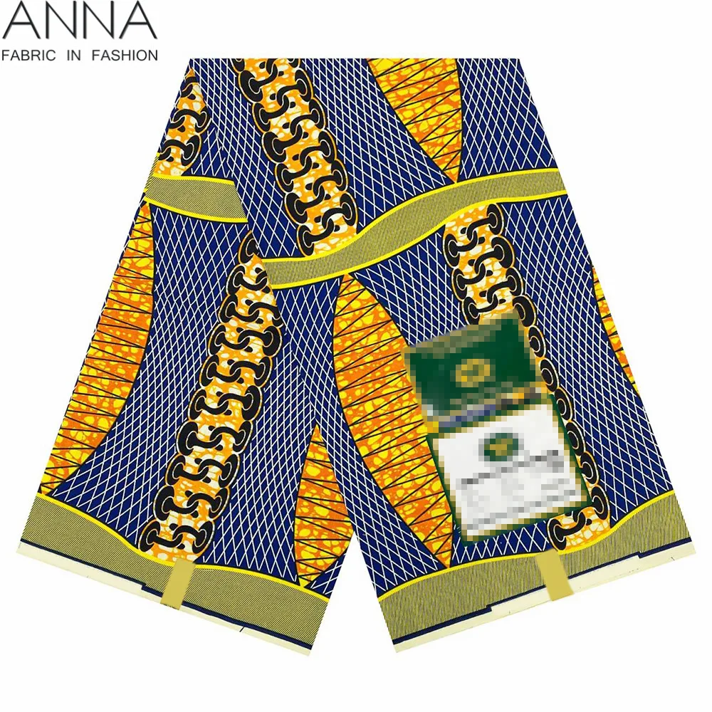 Настоящий воск Анкара с блоковыми принтами ткань в стиле батик африканская