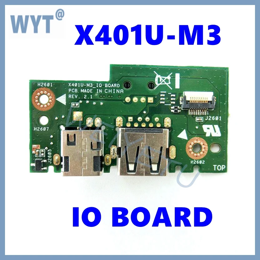 X401U-M3 IO BOARD DC POWER JACK USB IN для Asus X501U X301U X401U плата питания ноутбука USB-плата