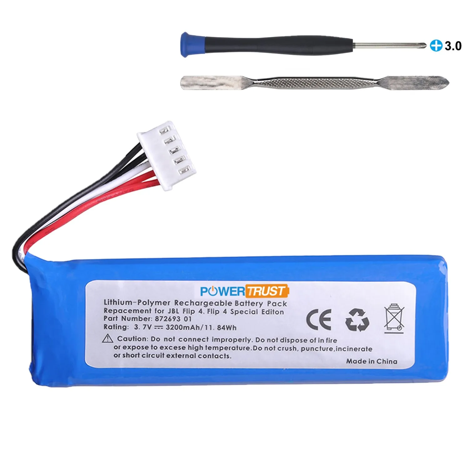 Аккумулятор емкостью 3200 мАч для JBL Flip 4 Special Edition GSP 872693 01