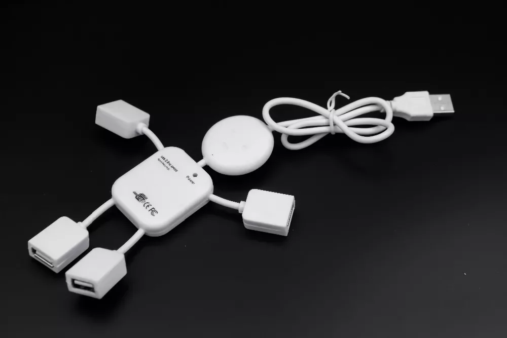 

4 Port Hub High-Speed USB1.1 Humanoid Splitter Cable Adapter For Laptop PC