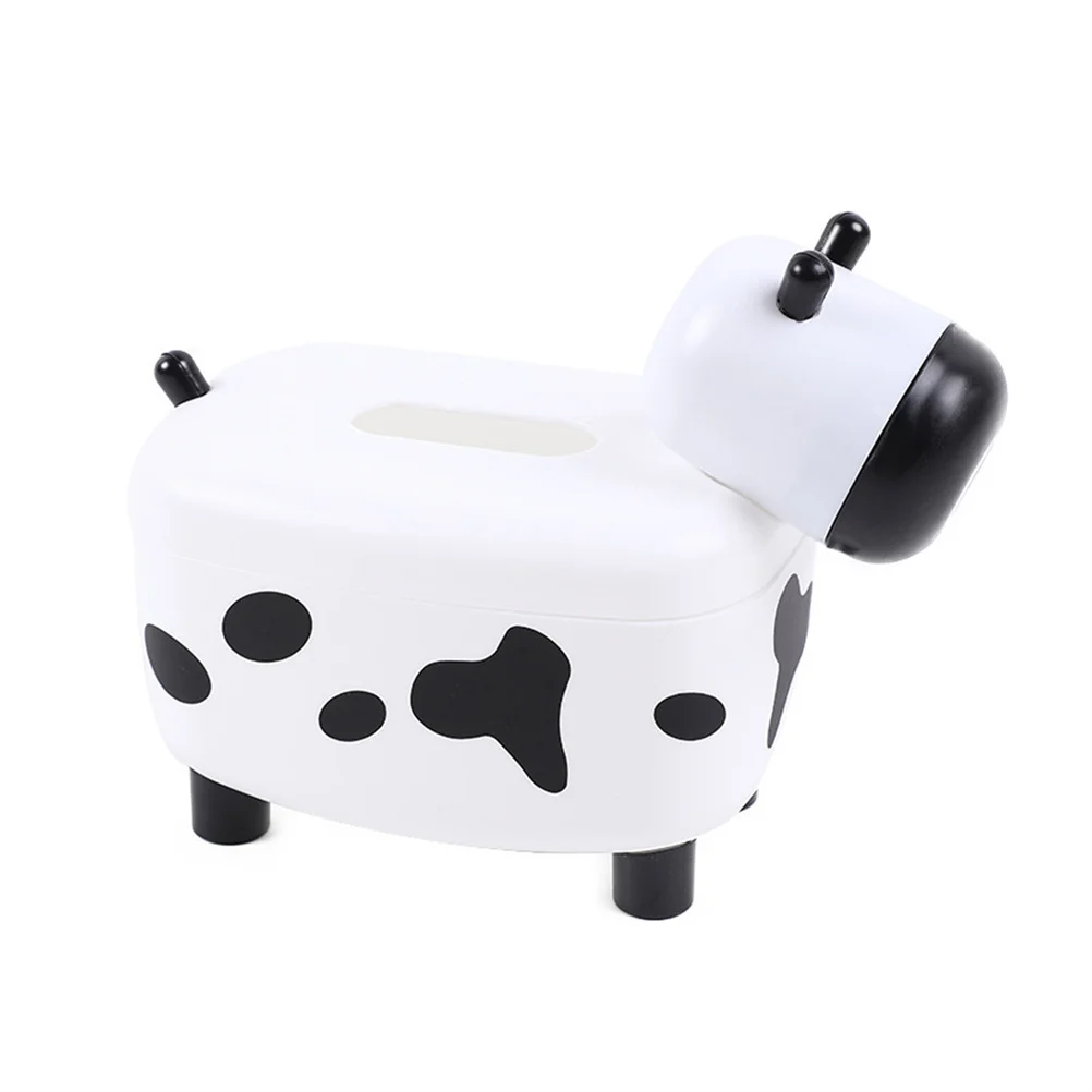 

Tissue Storage Case Portable Napkin Box Lovely Cow Tissue Organizer Storage Box