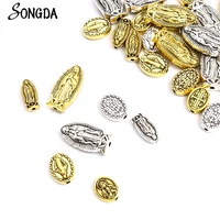 5101520pcs virgin mary jesus religious holy loose bead celebration spacer bead diy gifts jewelry making bracelet accessories