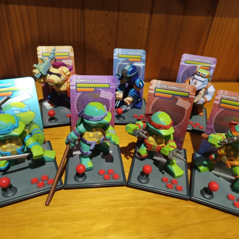 Фото Коллекционная аниме-фигурка Michelangelo Donatello Turtle серии около 4 в модной игрушке в глухой коробке, подходит для мальчиков, подарок №1