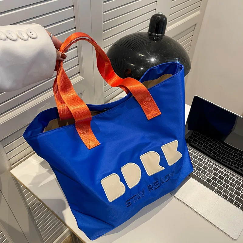 

Casual Letter Print Women Bag Tote Female Student Fashion Shoulder Handbag Canvas Large Capacity Shoulder Shopping Bag