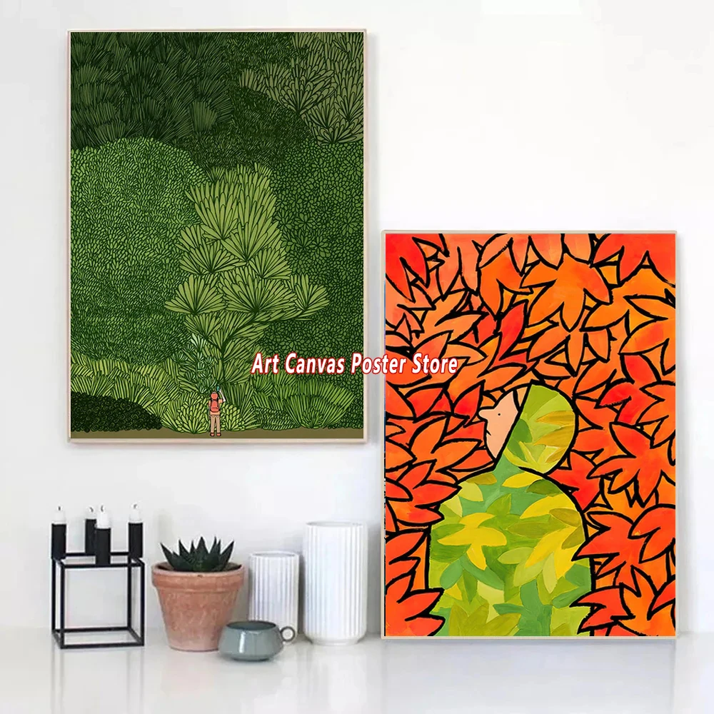 

Зеленый лес джунгли исследование постер Настенная картина печать Художественная Картина на холсте Современная Скандинавская Корейская студия для гостиной домашний декор