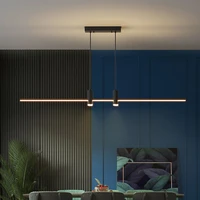 modern minimalist led chandelier restaurant line lamp nordic creative living room bar long strip indoor lighting chandelier