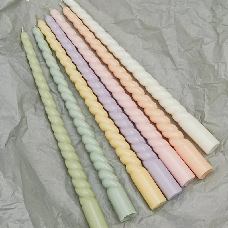 

Cute Fat Long Rod Spiral PC Silicon Candle Mold Geometry Candle Making Resin Soap Chocolate Mold Gifts Craft Supplies Home Decor