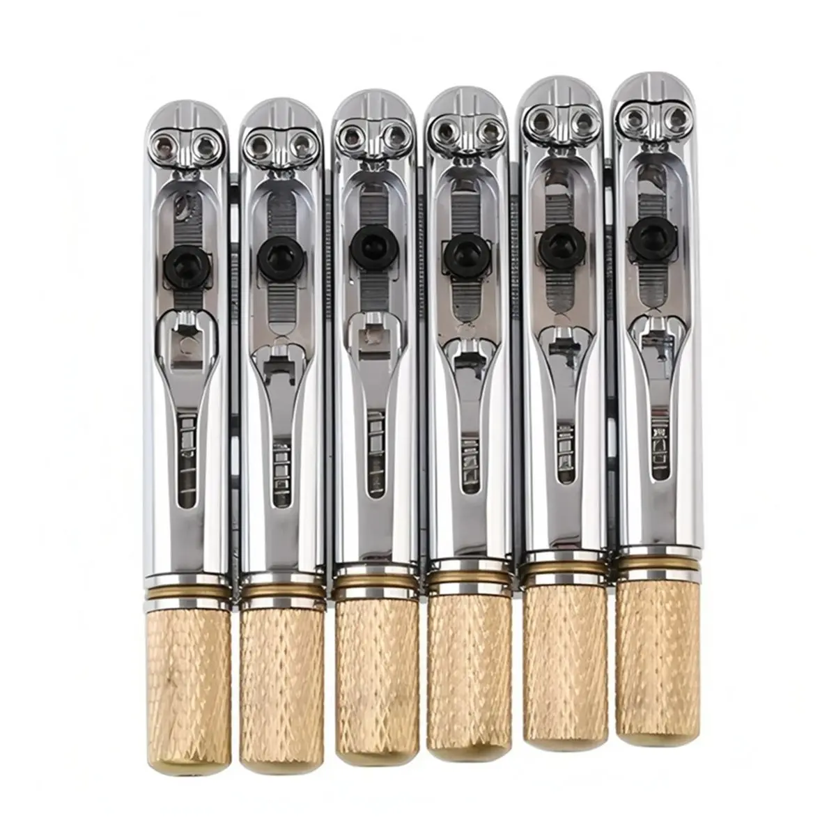 Фото Безголовые гитарные бриджи B72ABG для 6-струнных электрогитар, запчасти для безголовых гитар №1