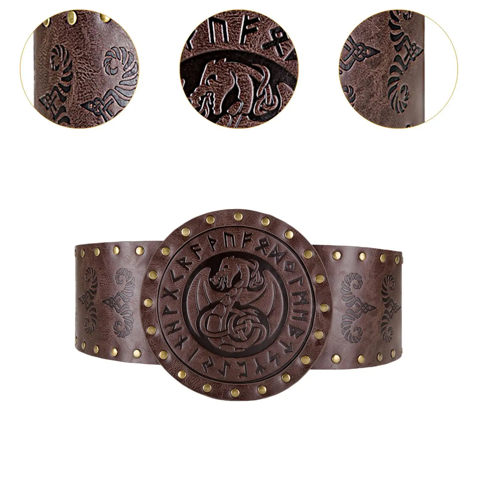 Средневековый широкий ремень декоративный винтажный дизайн на шнуровке для