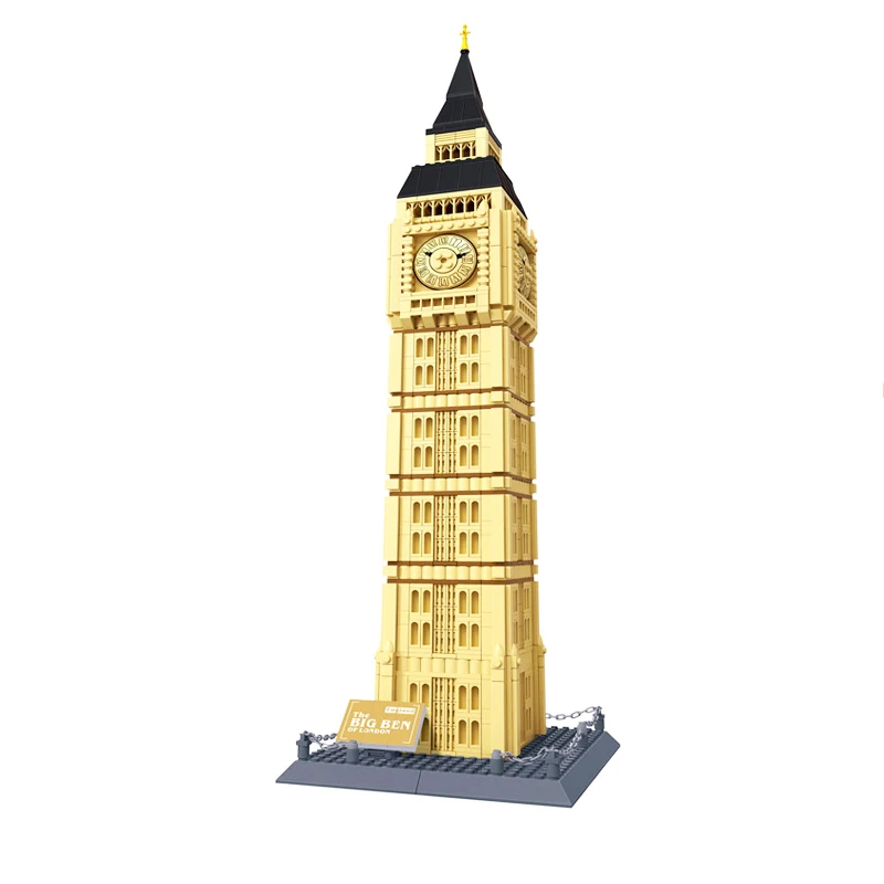 

Wange 5216/8014 1642pcs London Big Ben World Construction Building Blocks Creative Architecture Gift Toys Kids For Children