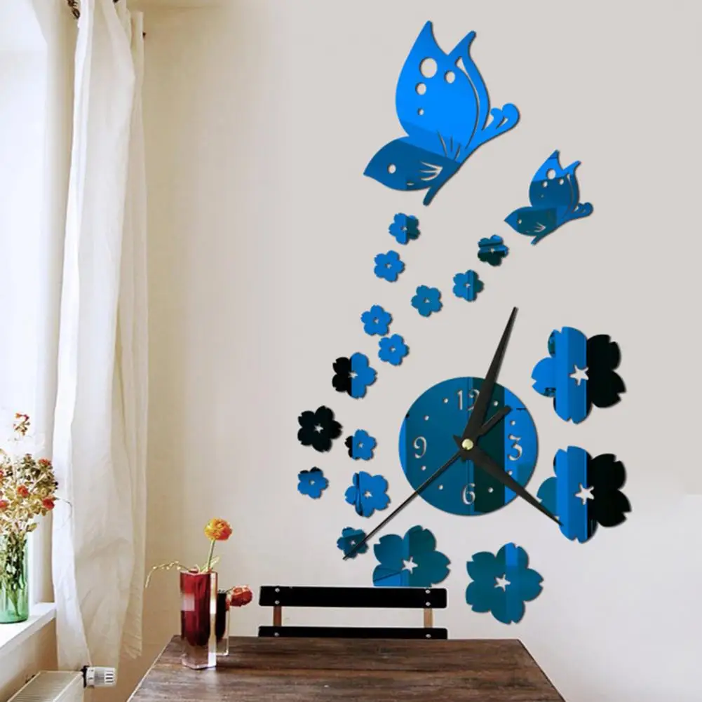 1 Set Wall Clock Simple Installation Hanging Clock Battery O