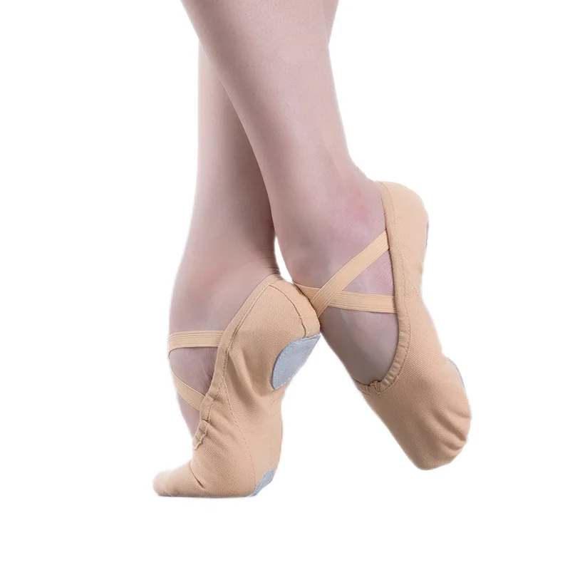 Женские Балетные тапки танцевальная обувь парусиновые балетные туфли для йоги