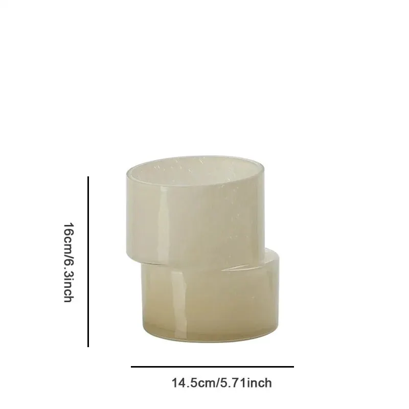 Скандинавская прозрачная цветная бамбуковая стеклянная ваза для гостиной