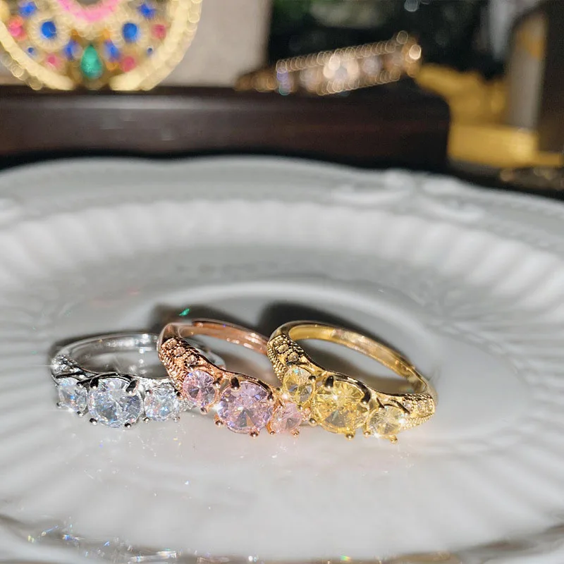 Модное регулируемое кольцо в стиле хип-хоп минималистическом с фианитом класса