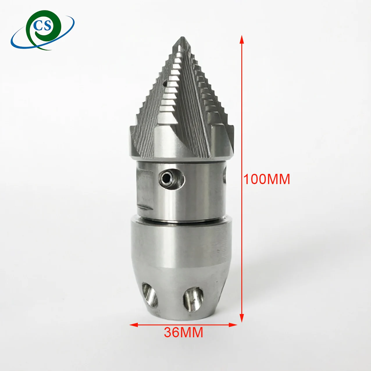 Фото CS-New Насадка для очистки канализационных труб под давлением 4000 psi, 4 передних и 6 задних форсунок №3