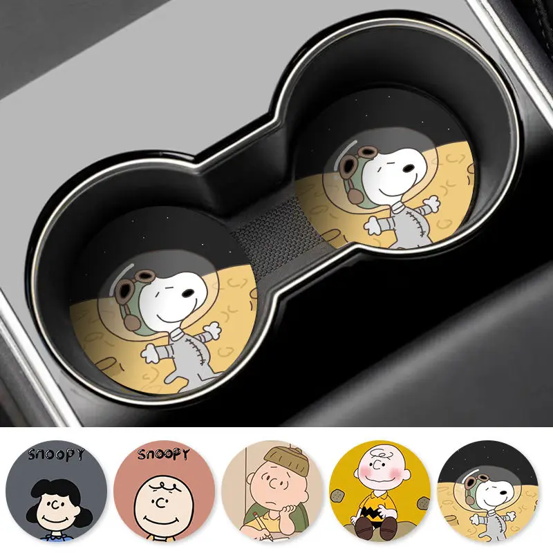 2 шт. противоскользящий коврик для чашки Snoopy Charlie подставка чашек с героями