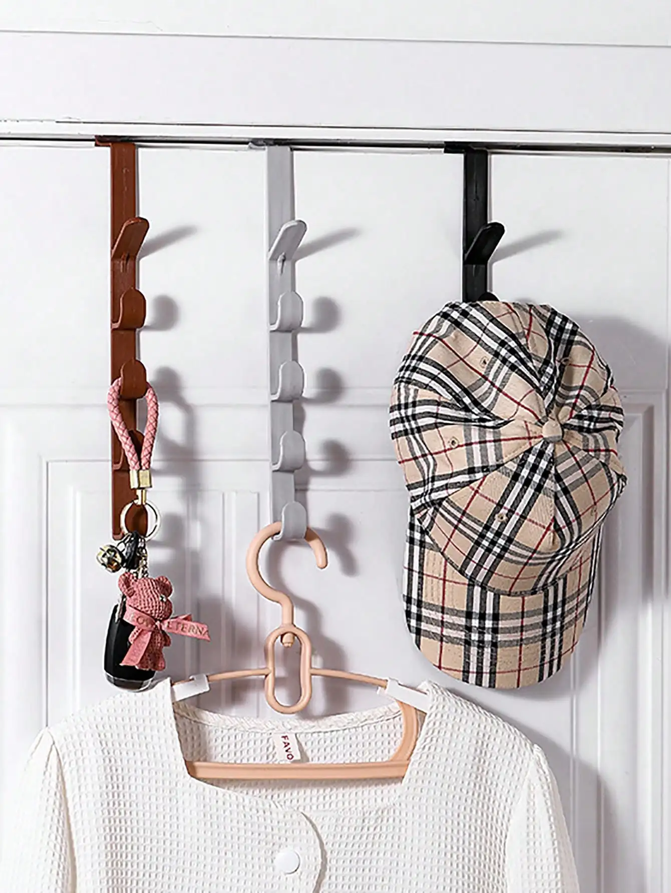 Дверной Крючок Из 2 Шт. Для Спальни Потолочная Вешалка Одежды Пластиковый