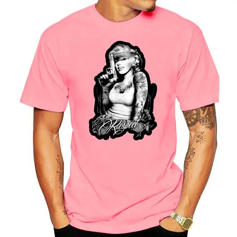 Marilyn Gangsta T Shirt Hip Hop Bandana Graphic Tattoos Guns Small to 6XL &amp Tall(1)