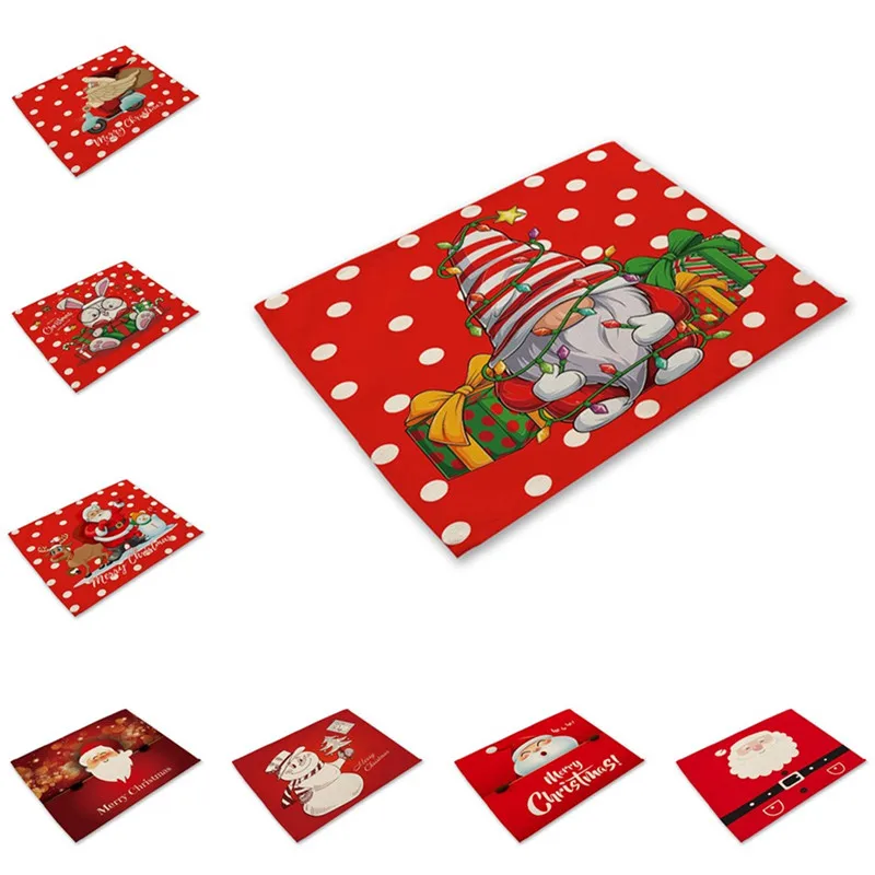 

Рождественские подстилки в виде гнома, новый год 2023, Рождественская вечеринка, посуда, украшения, рождественские украшения для дома, рождес...