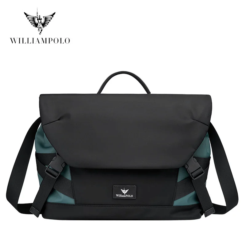 

Messenger WILIAMPOLO Bag Water Resistant Satchel Shoulder Crossbody Sling Working Bookbag Briefcase iPad For Men PL203070