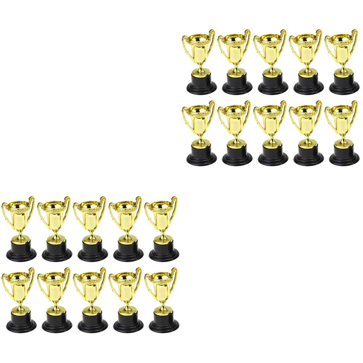 

20 шт., пластиковые золотые мини-стаканы