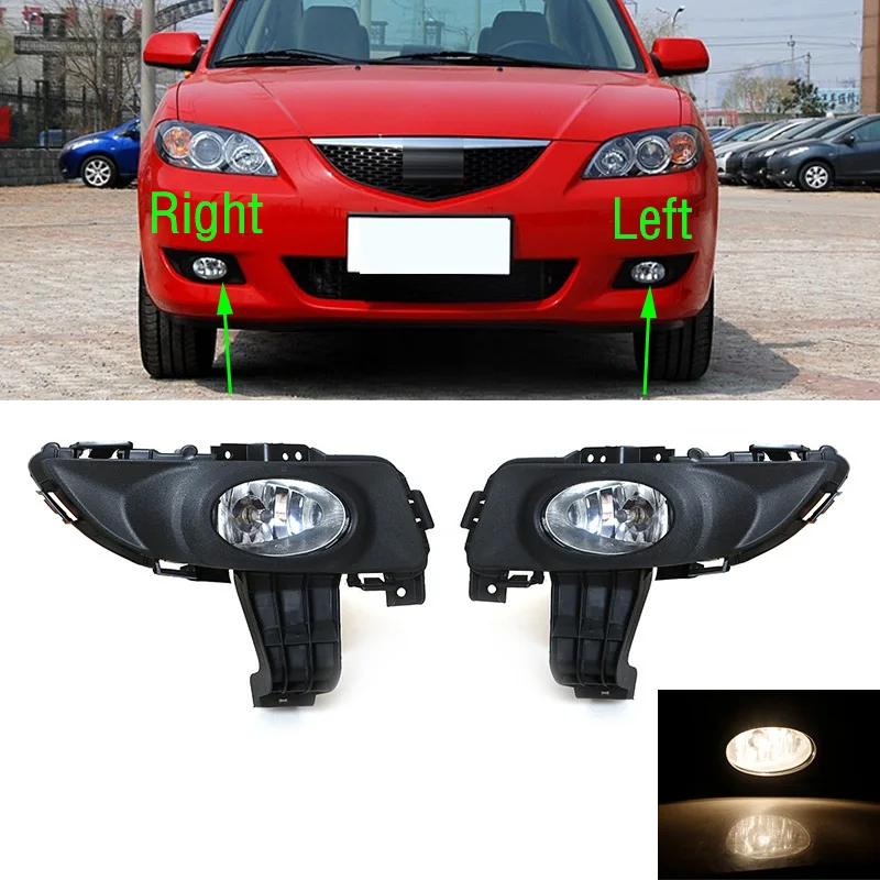 

Car Front Bumper Fog Light Lamp For Mazda 3 M3 BK 2003 2004 2005 2006 2007 2008 2009 2010 1.6L Foglight Foglamp With Bulb