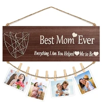 mothers day gifts wooden diy picture frame photo holder with clips mom birthday gifts best mom gifts for christmas thanksgiving