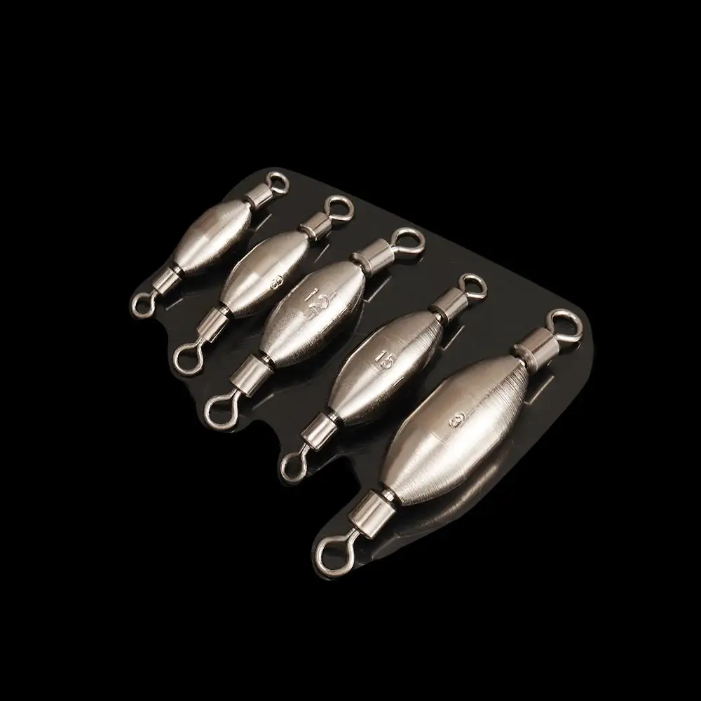 

5Pcs Lead Sinker Fishing Swivels Sinkers Swivels Rolling Connecting Fishing Tools Tackle Accessories Connector