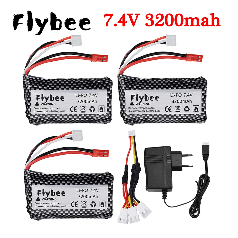 Литий-ионный аккумулятор 18650 7 4 В 3200 мА/ч 3000 JST-plug для пульта дистанционного