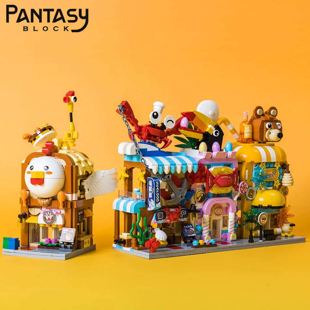 

Блоки конструктора уличный вид в магазине продуктов Pantasy, обучающие игрушки для детей, подарок на день рождения, рождественские подарки для ...