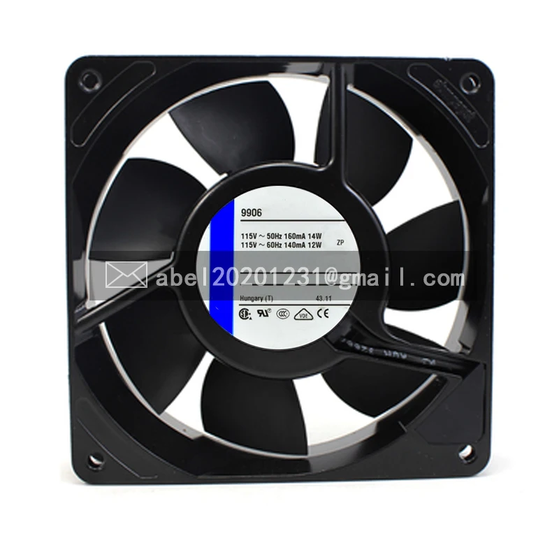 Новый оригинальный охлаждающий вентилятор 9906 переменного тока 115 В кулер 119x119x25