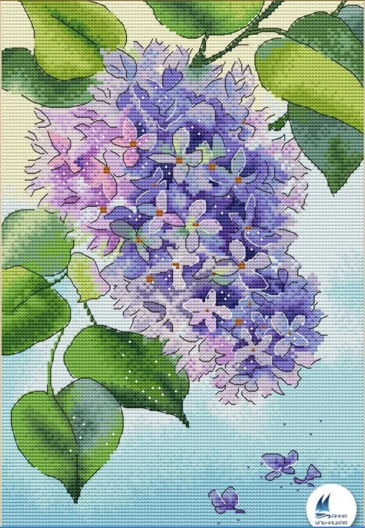

Top Quality Lovely Hot Sell Counted Cross Stitch Kit Old World Holiday Lilac flowers 1-30-40