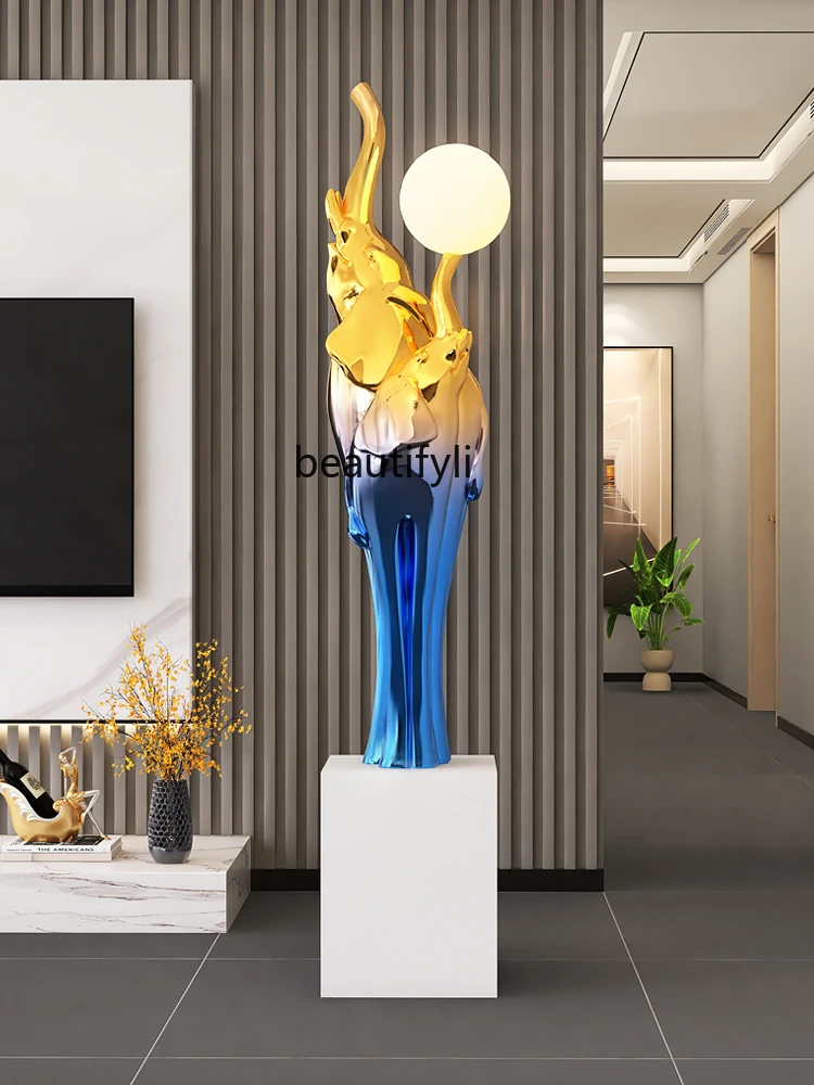 Украшение для пола в виде слона гостиной аксессуар телевизора с большим диваном