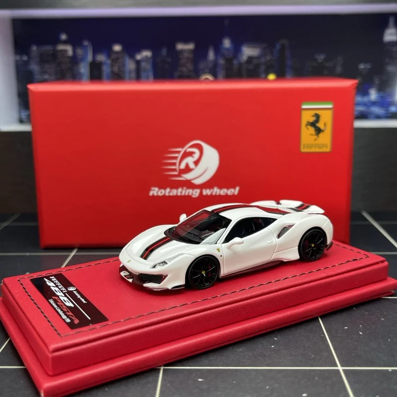 Фото RW 1:64 488 PISTA многоцветная ограниченная серия миниатюрная модель автомобиля из смолы, украшение для взрослых, игрушка для мальчиков, детский подарок №3