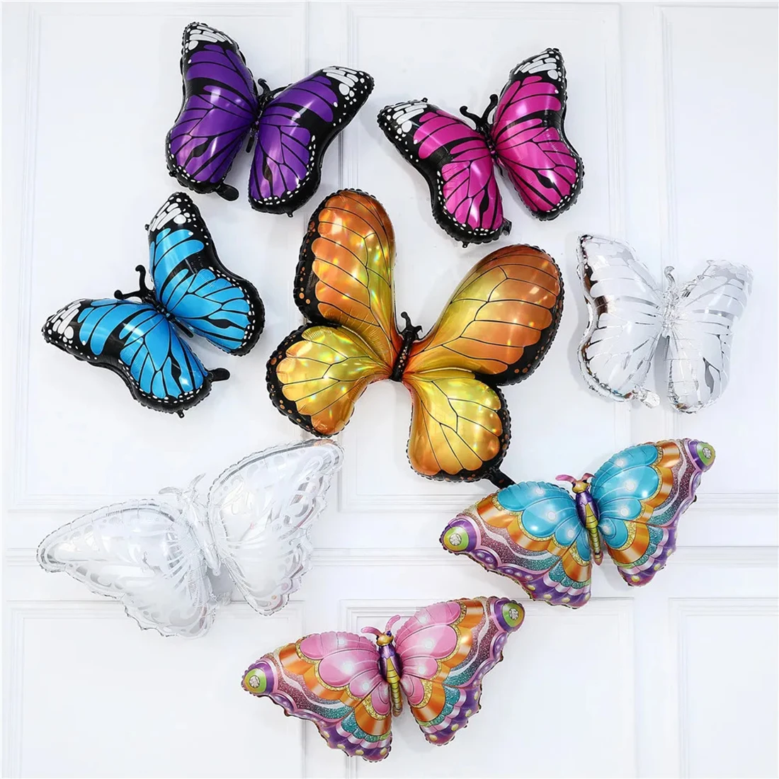 

Большие воздушные шары из алюминиевой фольги в виде бабочек, красочная фотография на день рождения, свадебная фотография, детская игрушка