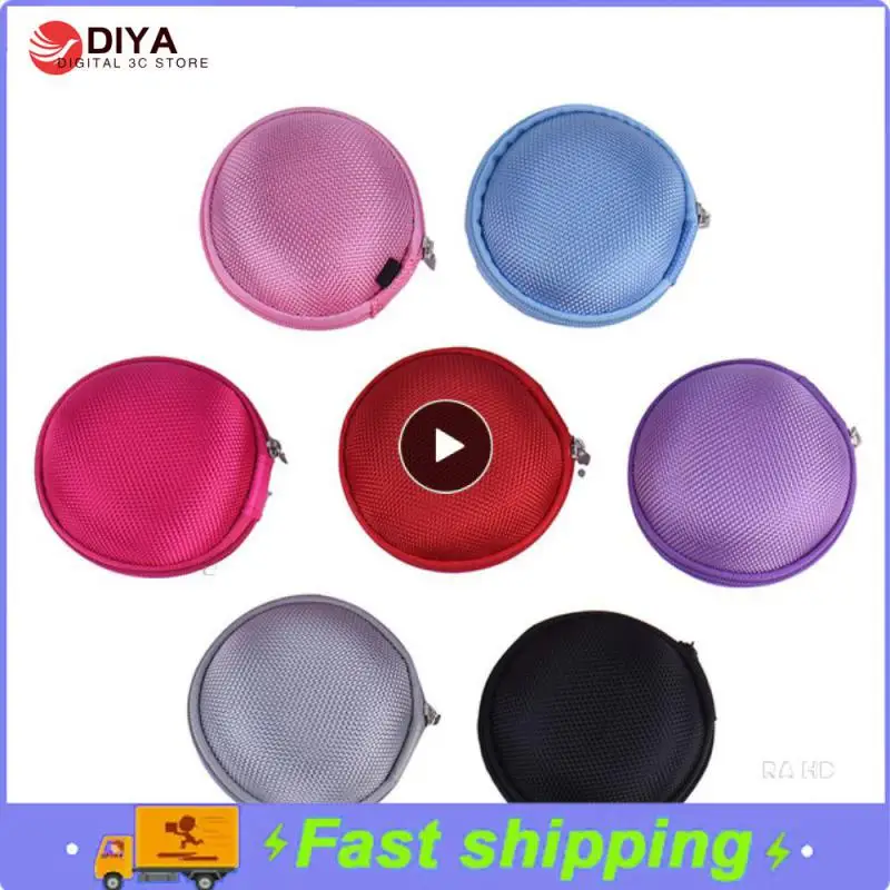 

2/4/6PCS Multiple Colour Earphone Hold Case Cable Storage Carrying Hard Bag Box Pocket Storage Bag For Earphone Earbuds Memory