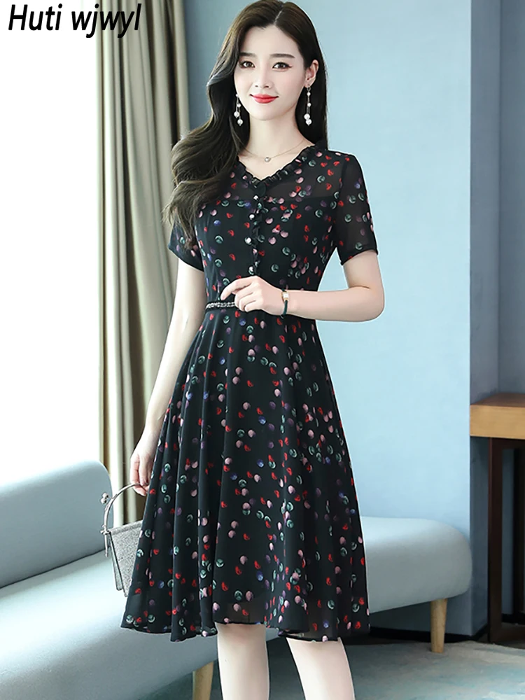 

Spring Summer Elegant Bodycon Black Party Dress 2022 Korean Vintage Casual Evening Dress Women Ruffled Chic Sexy Prom Midi Dress