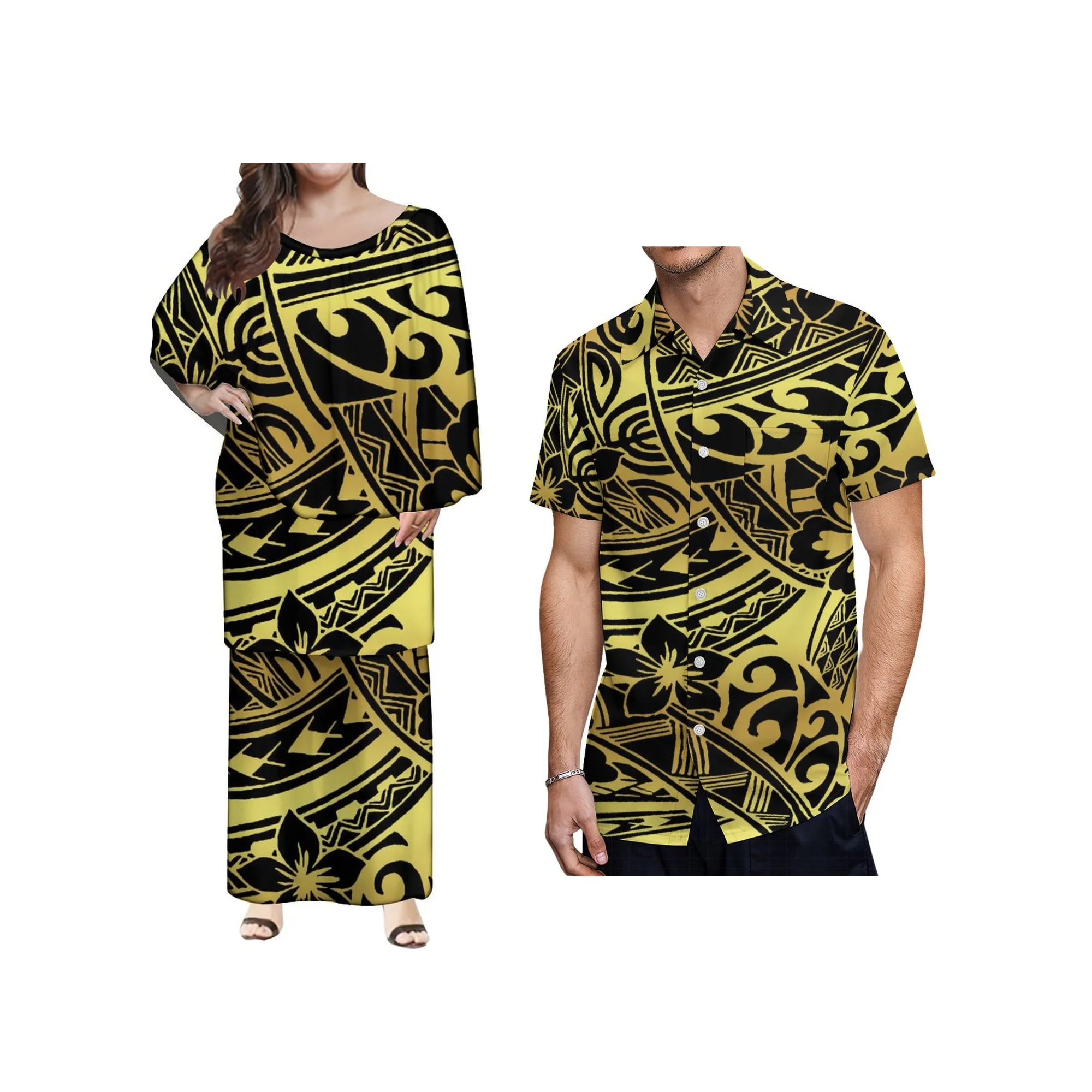 Оптовая продажа индивидуальный полинезийский дизайн длинные пончо самоанская